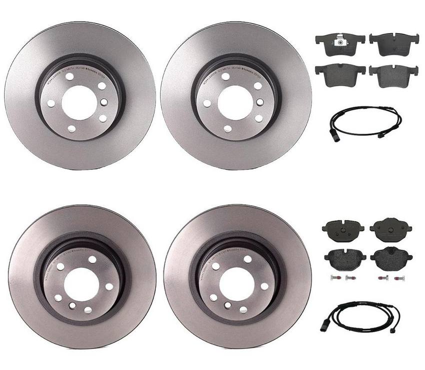 Brembo Brake Pads and Rotors Kit - Front and Rear (328mm/330mm) (Low-Met)